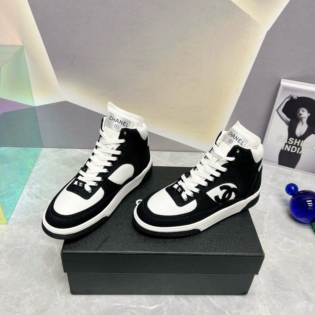 Bagsaaa Ch**el High Top Sneakers Black
