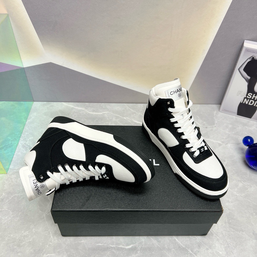 Bagsaaa Ch**el High Top Sneakers Black