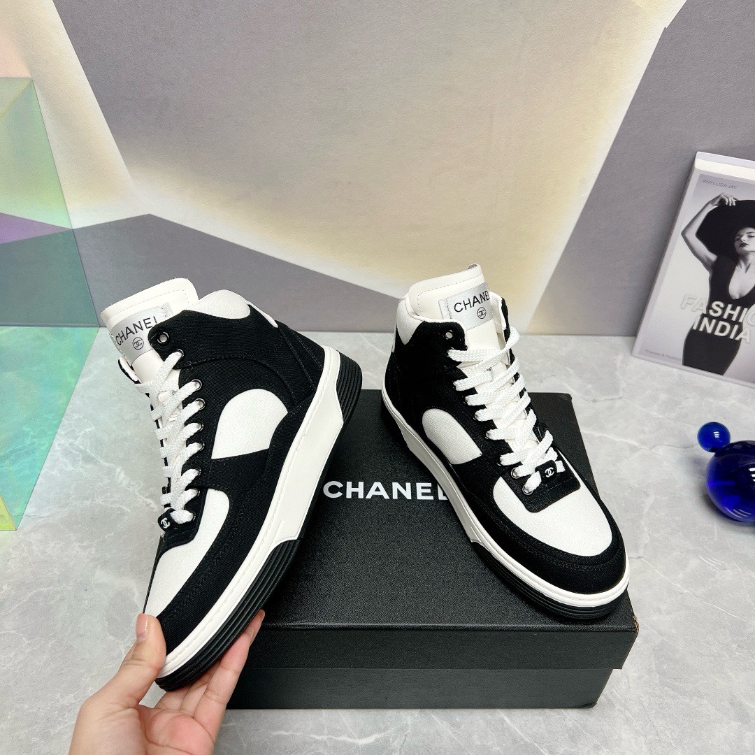 Bagsaaa Ch**el High Top Sneakers Black