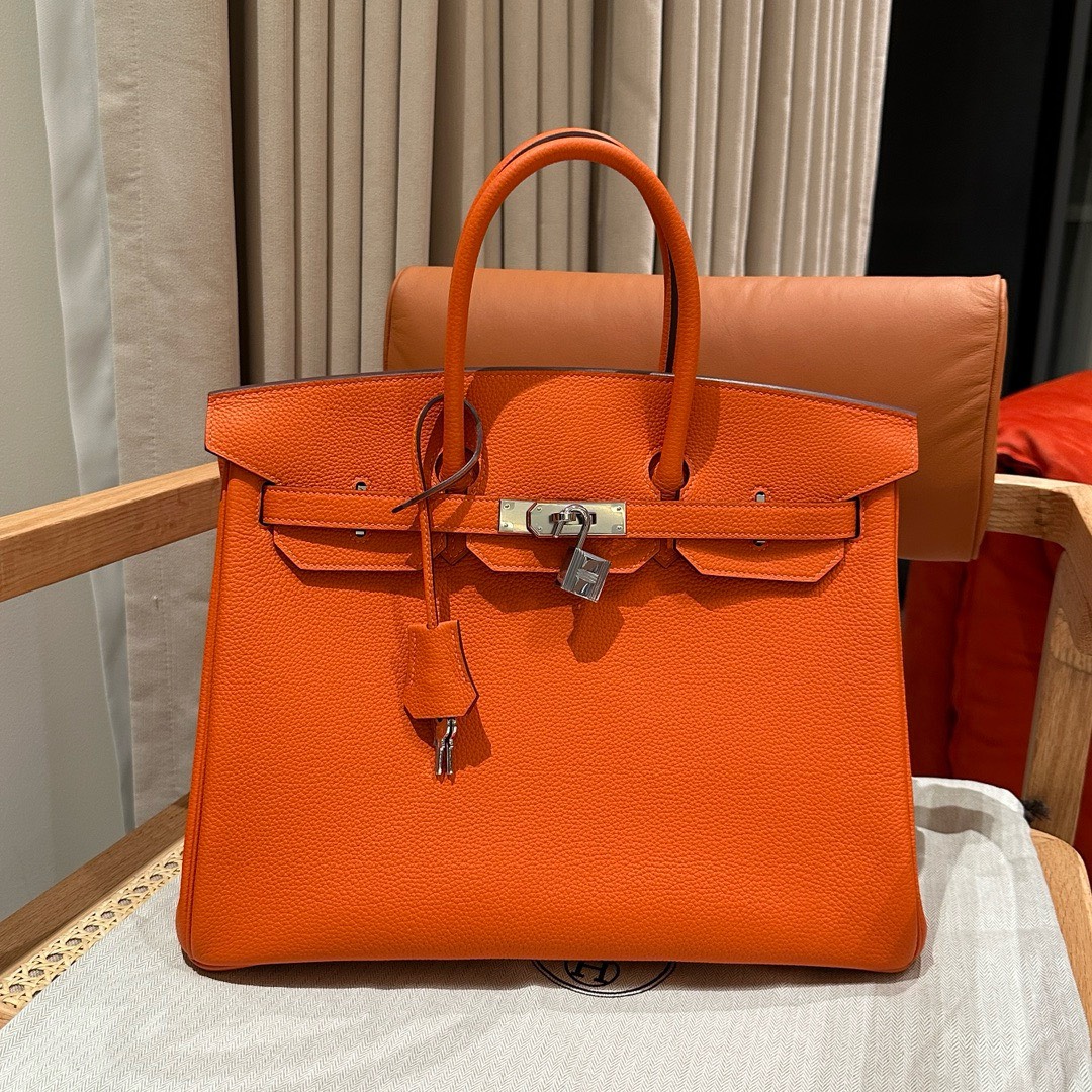 Bagsaaa H**me5 birkin 25cm togo leather silver hardware