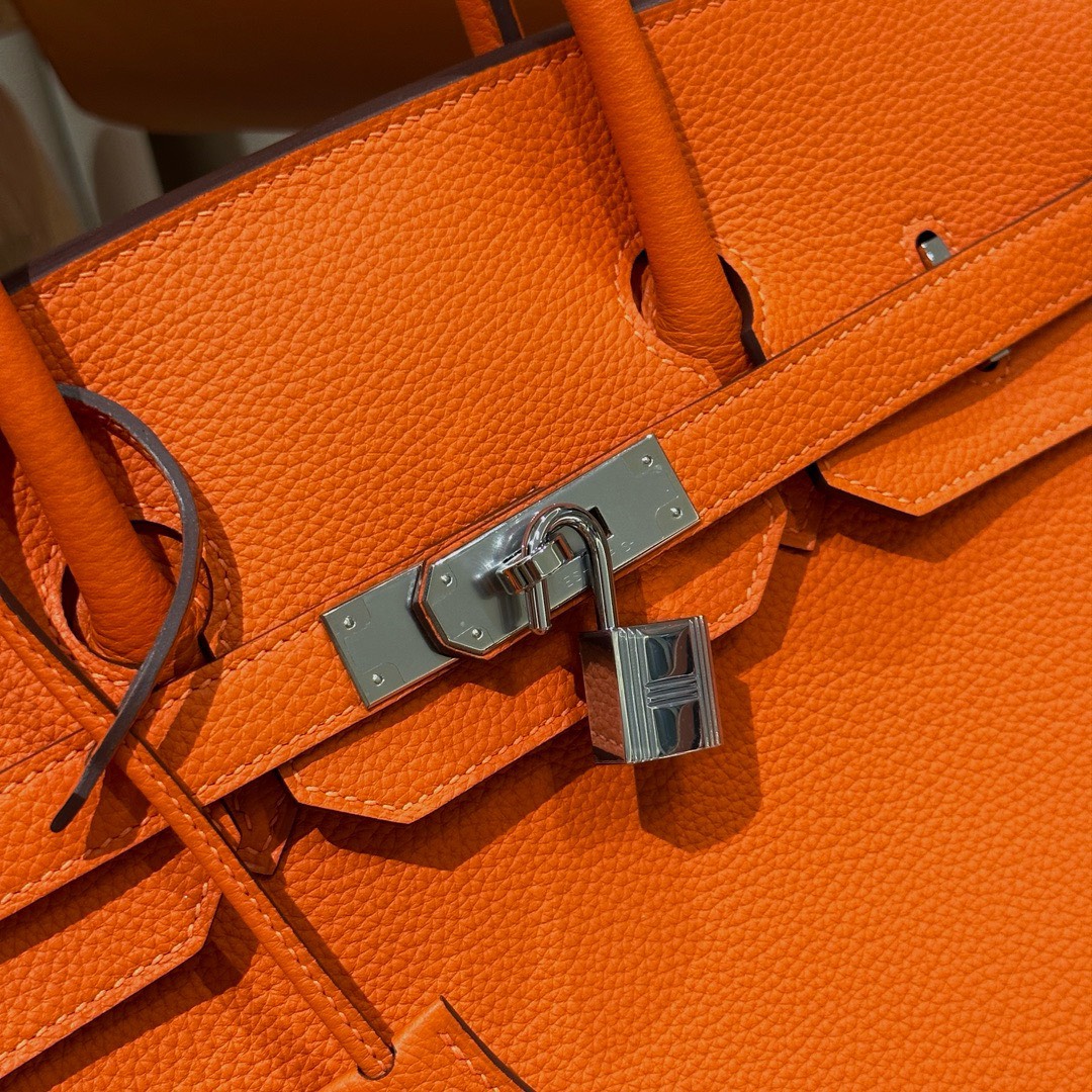 Bagsaaa H**me5 birkin 25cm togo leather silver hardware