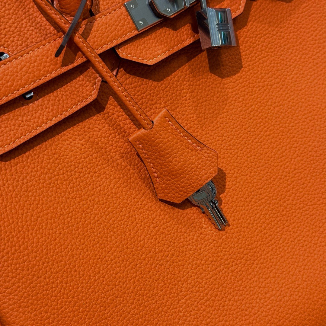 Bagsaaa H**me5 birkin 25cm togo leather silver hardware
