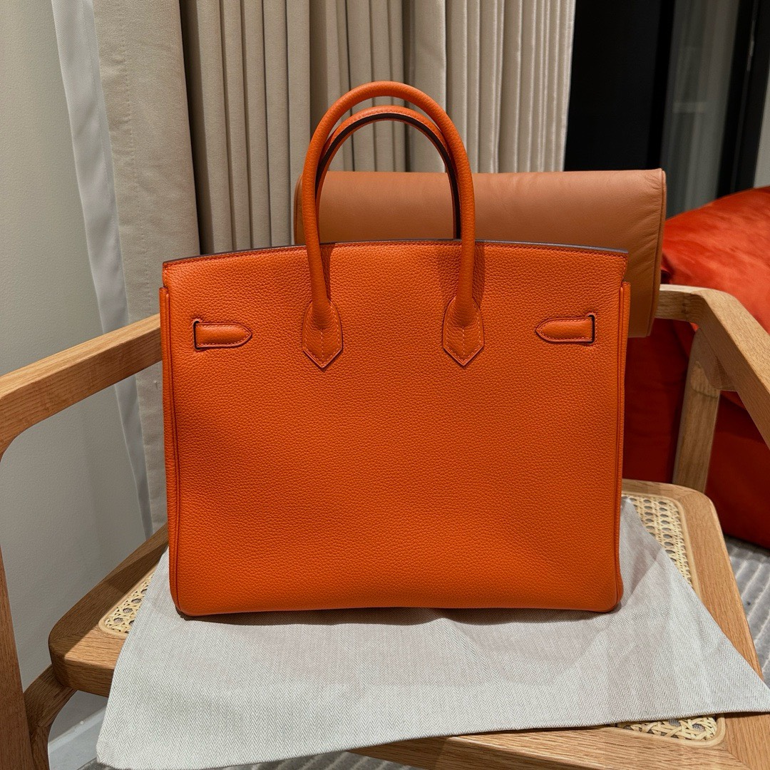 Bagsaaa H**me5 birkin 25cm togo leather silver hardware