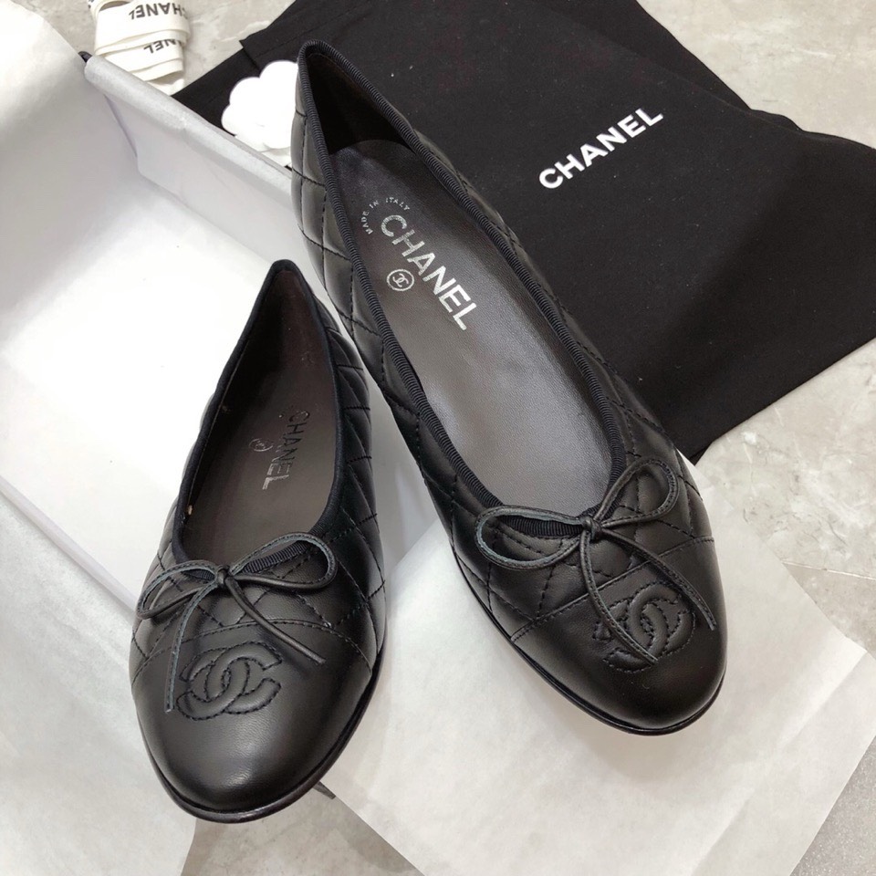 Bagsaaa Ch**el Ballerinas Black Shoes