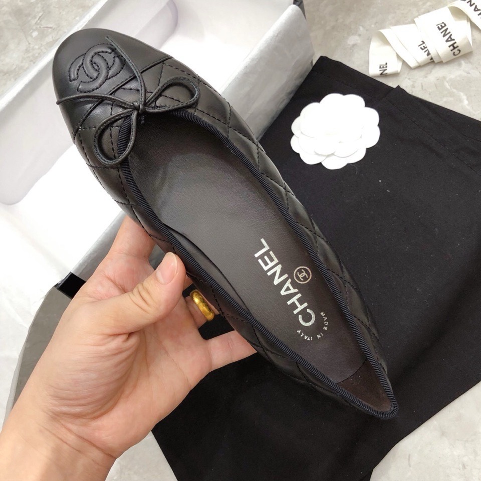 Bagsaaa Ch**el Ballerinas Black Shoes