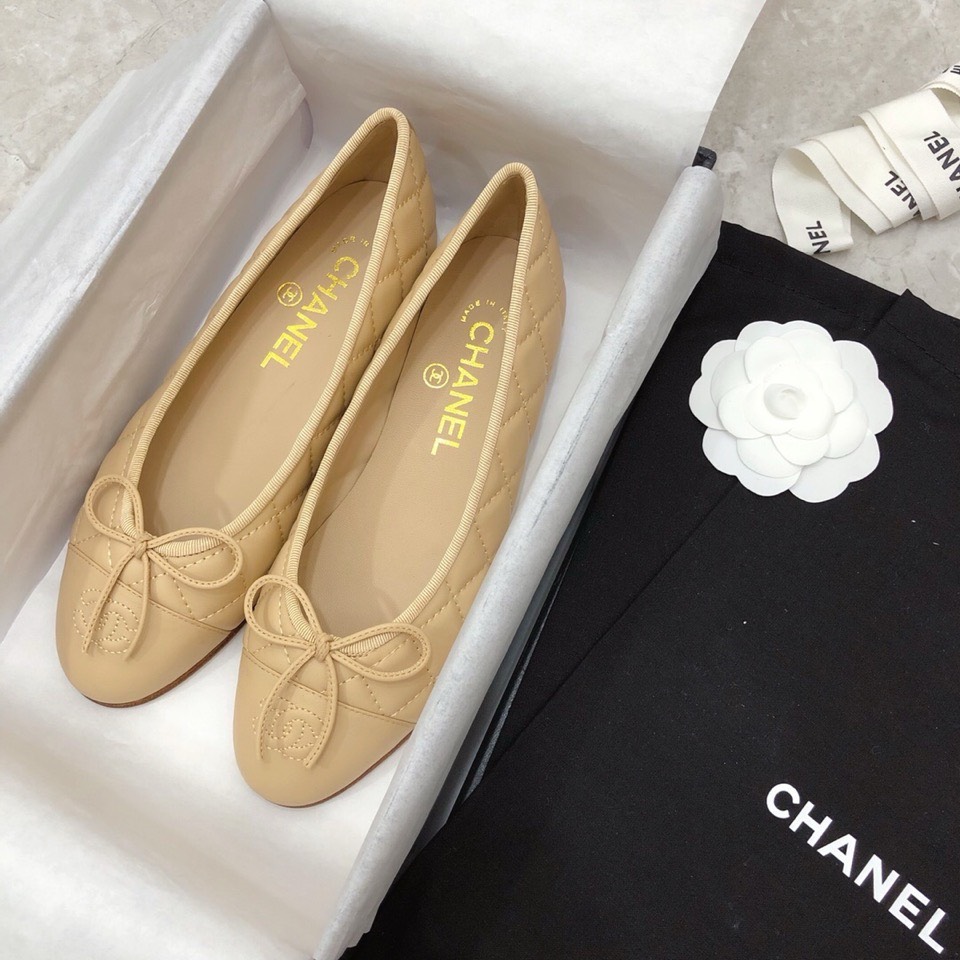 Bagsaaa Ch**el Ballerinas Beige Shoes