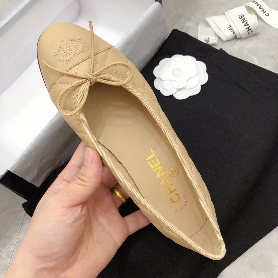 Bagsaaa Ch**el Ballerinas Beige Shoes