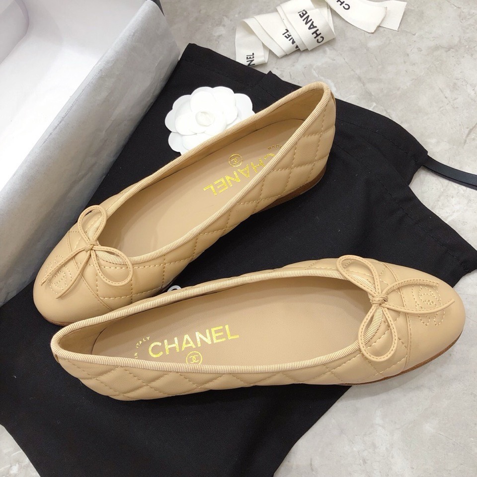 Bagsaaa Ch**el Ballerinas Beige Shoes