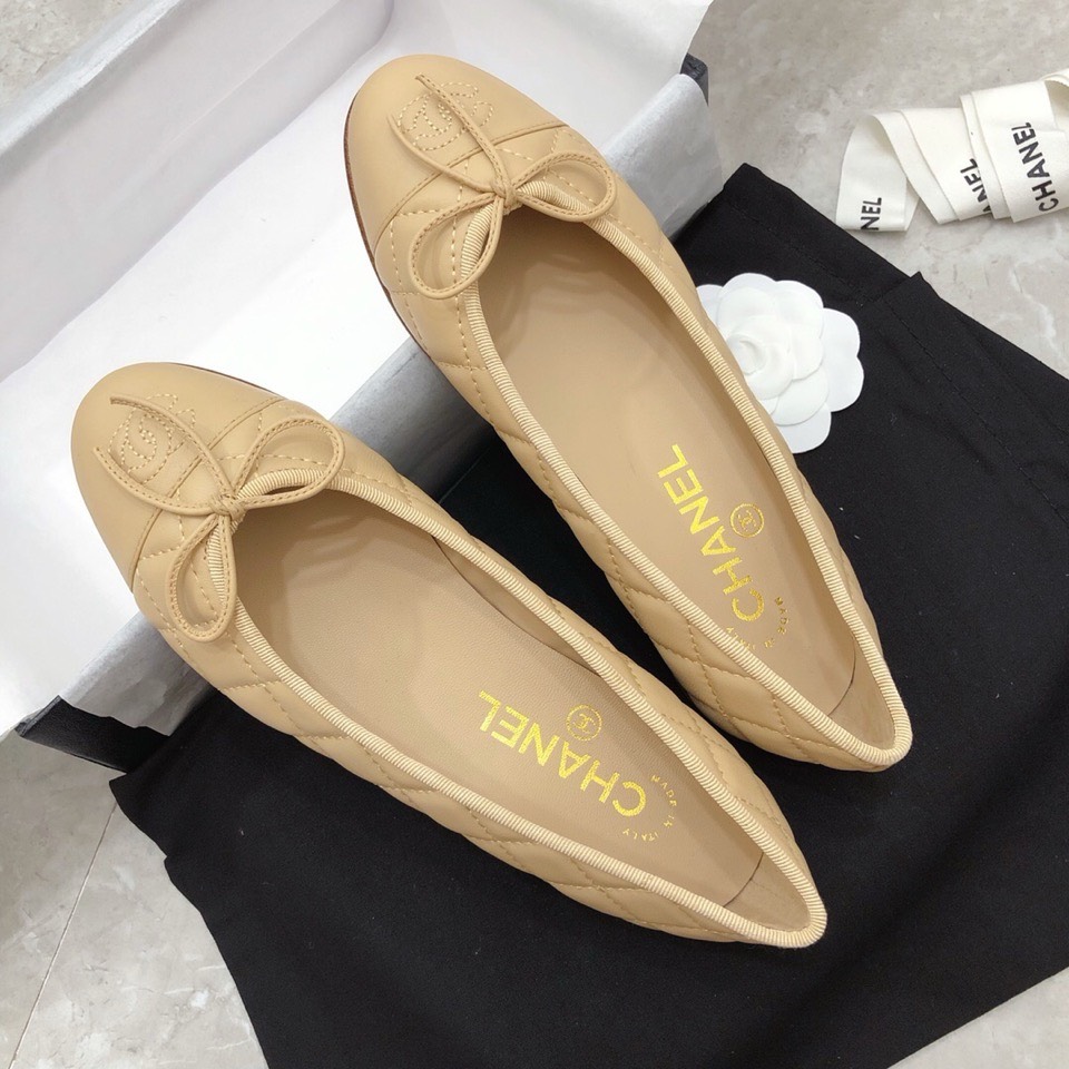 Bagsaaa Ch**el Ballerinas Beige Shoes