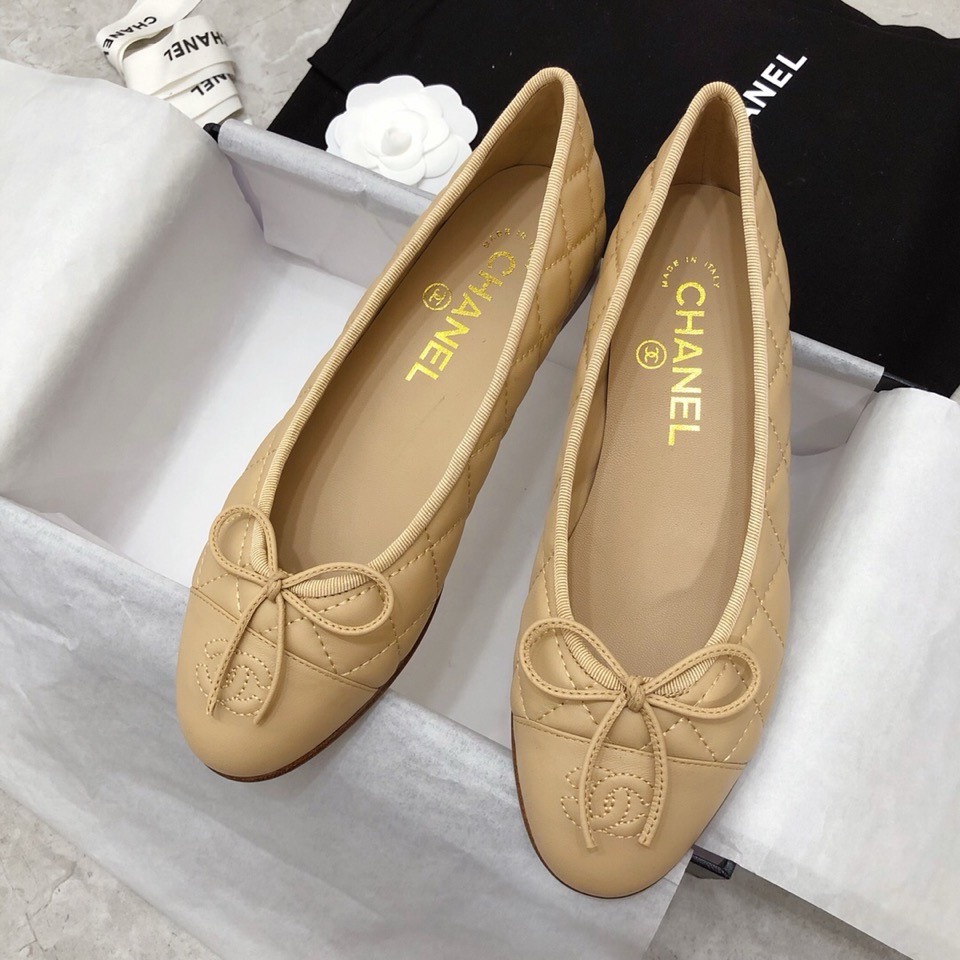 Bagsaaa Ch**el Ballerinas Beige Shoes