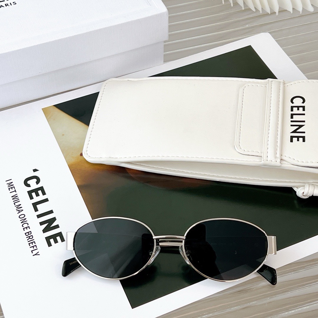 Bagsaaa Ce1i*e Triomphe Metal sunglasses silver/smoke
