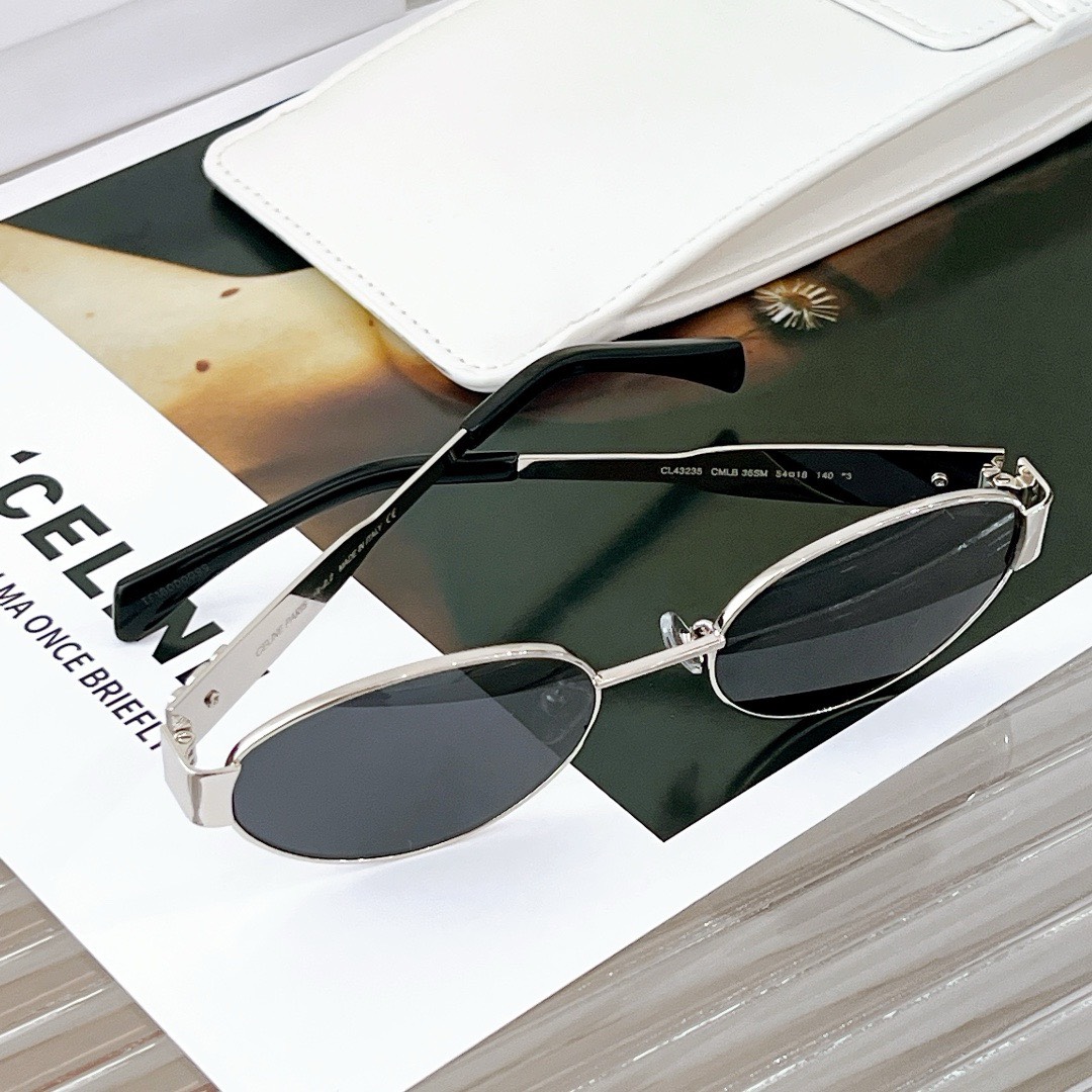 Bagsaaa Ce1i*e Triomphe Metal sunglasses silver/smoke