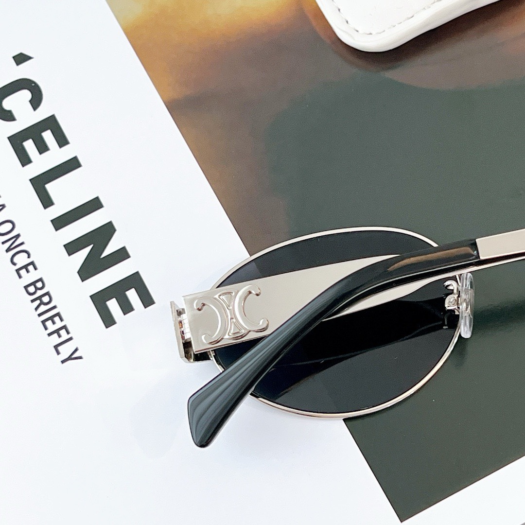 Bagsaaa Ce1i*e Triomphe Metal sunglasses silver/smoke