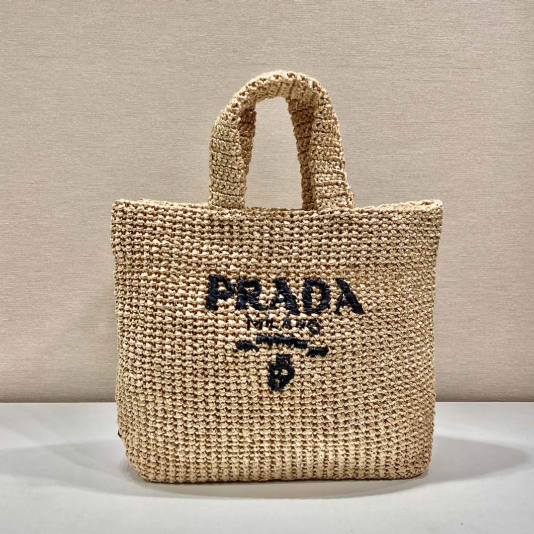Bagsaaa Pra*a Raffia Tote Bag - 47x35x15cm