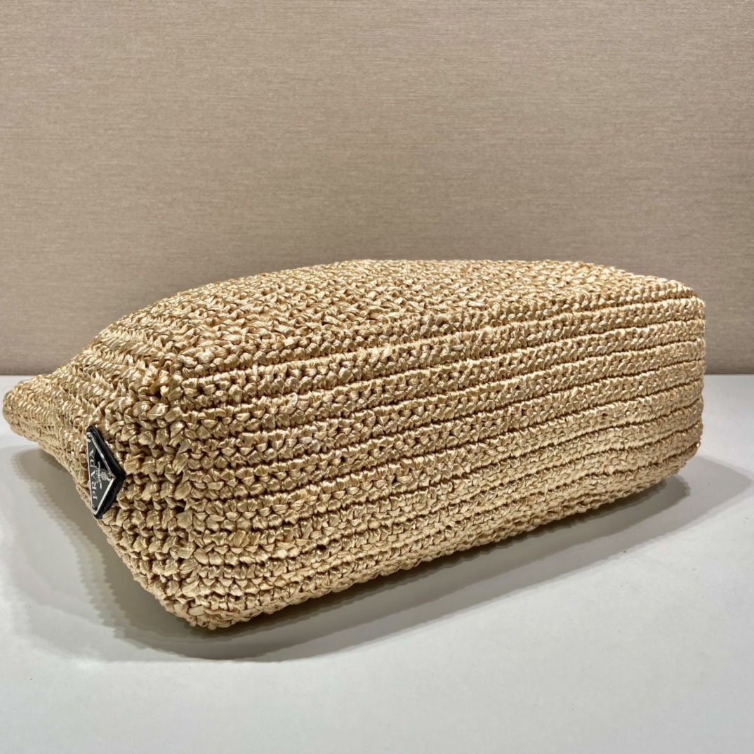 Bagsaaa Pra*a Raffia Tote Bag - 47x35x15cm