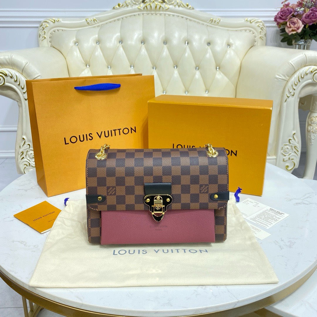 Bagsaaa L0vis Vvtt0n Vavin bag PM Damier Ebene Burgundy - 25 x 17 x 9.5 cm