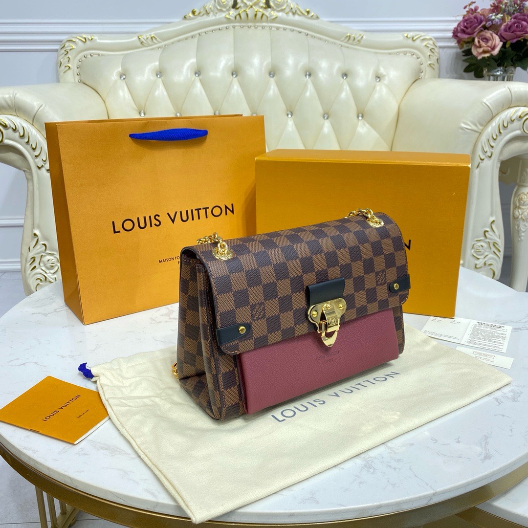 Bagsaaa L0vis Vvtt0n Vavin bag PM Damier Ebene Burgundy - 25 x 17 x 9.5 cm