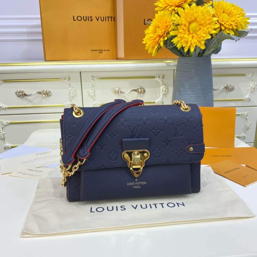 Bagsaaa L0vis Vvtt0n Vavin bag PM Monogram Empreinte Dark Blue - 25 x 17 x 9.5 cm