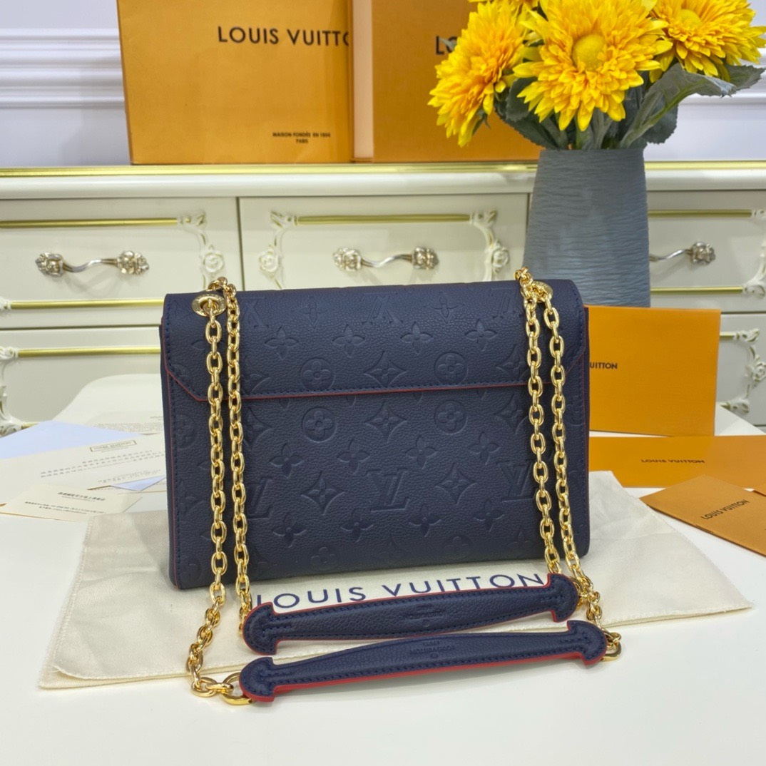 Bagsaaa L0vis Vvtt0n Vavin bag PM Monogram Empreinte Dark Blue - 25 x 17 x 9.5 cm