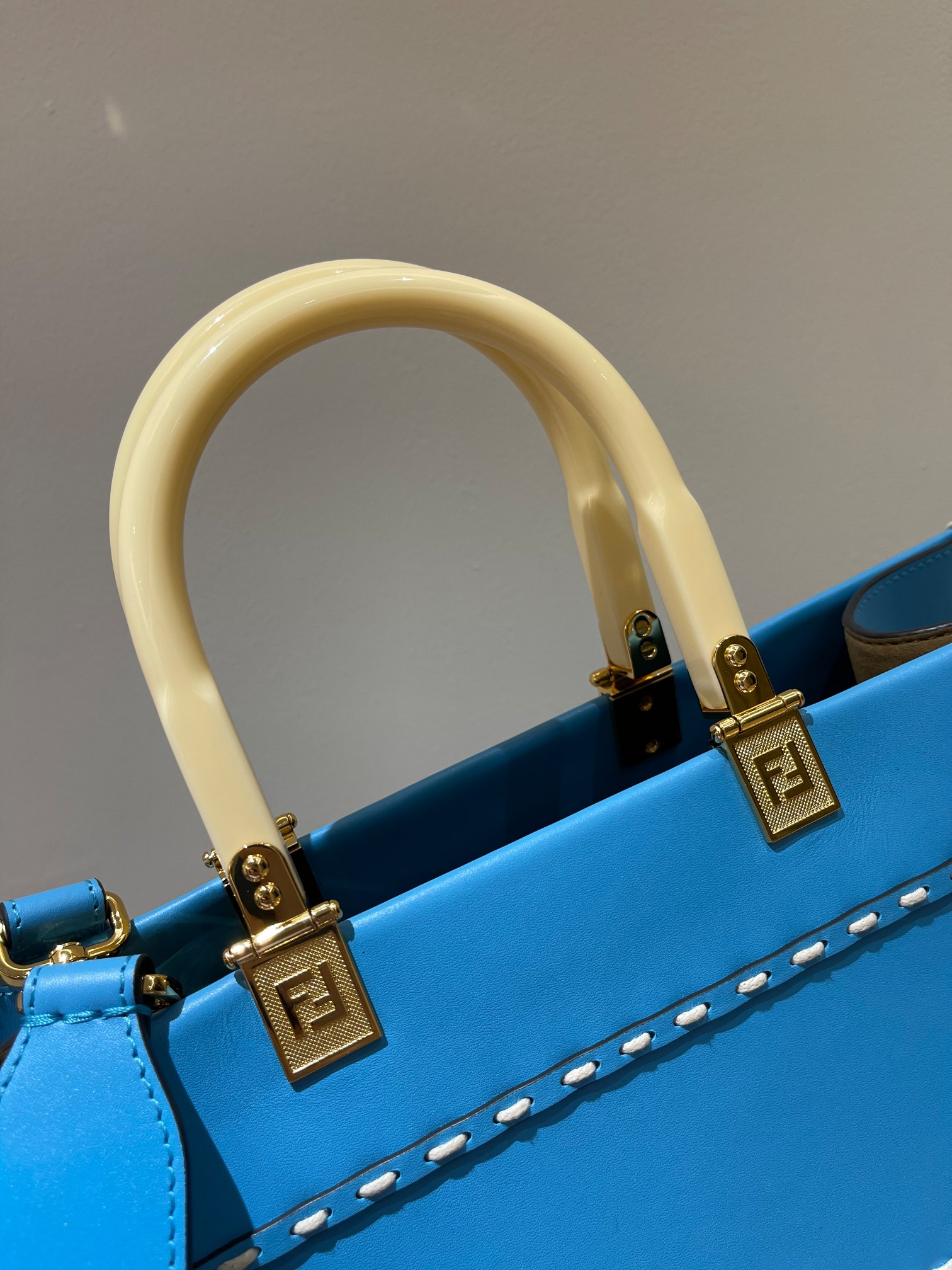 Bagsaaa F**di Sunshine Blue Shoppper Tote - 35x17x31cm