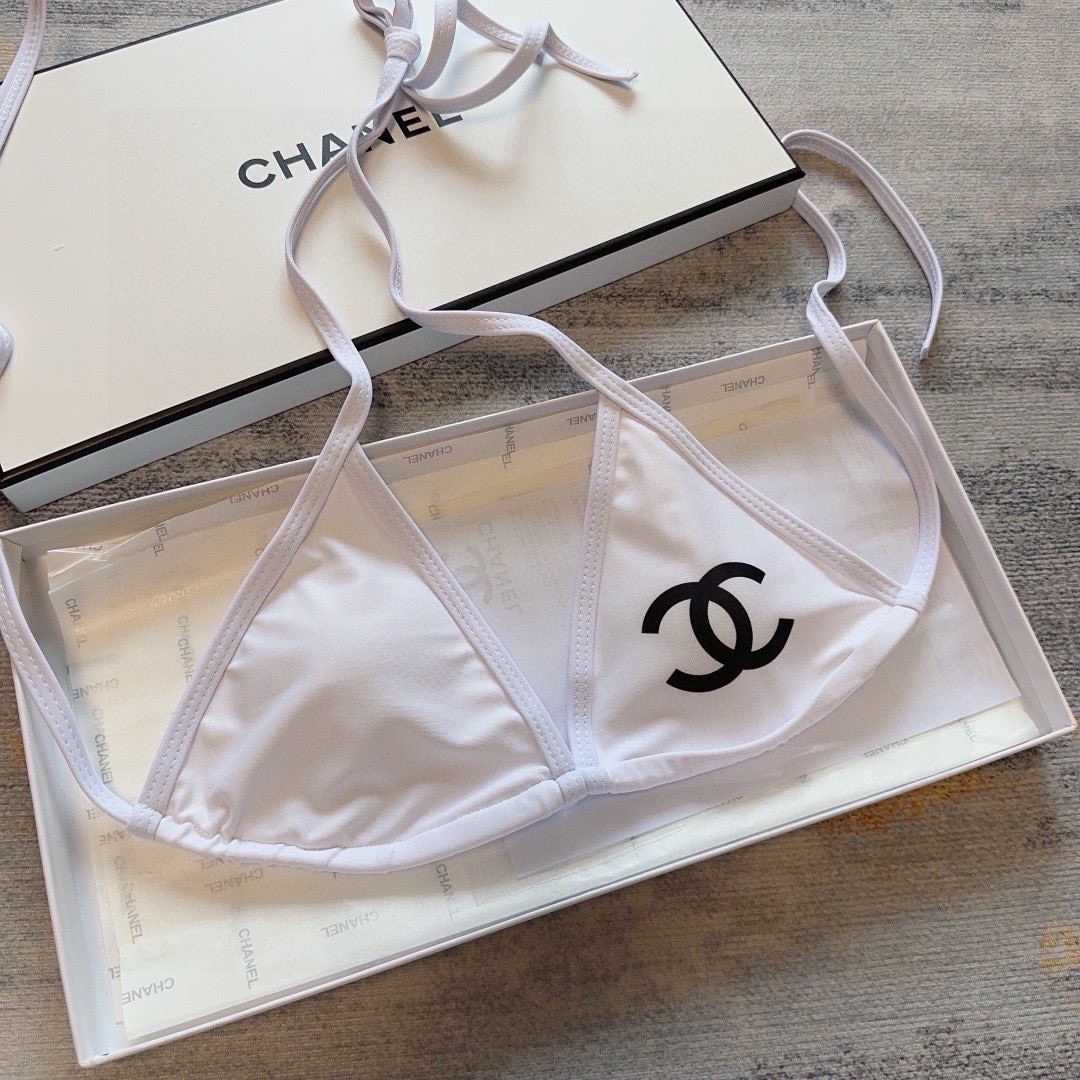 Bagsaaa Ch**el Bikini White CC logo