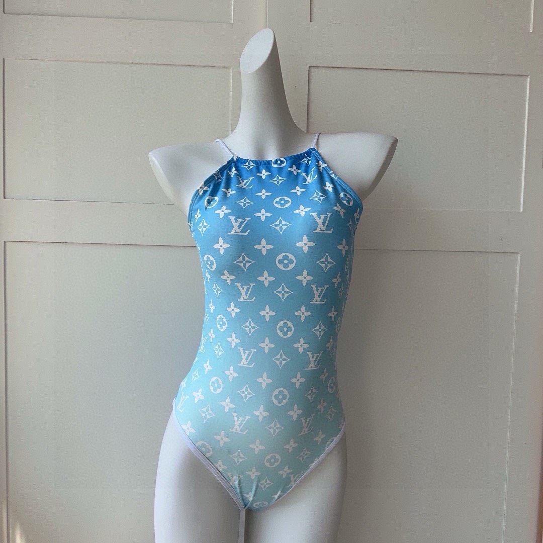 Bagsaaa L0vis Vvtt0n Swimsuit One Piece Ombre Blue