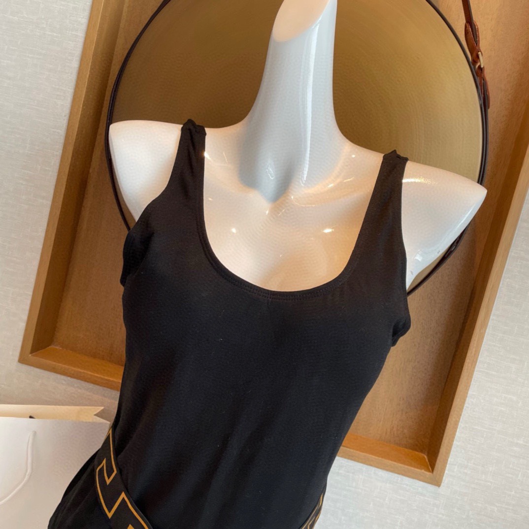 Bagsaaa Versace Swimsuit One Piece Black