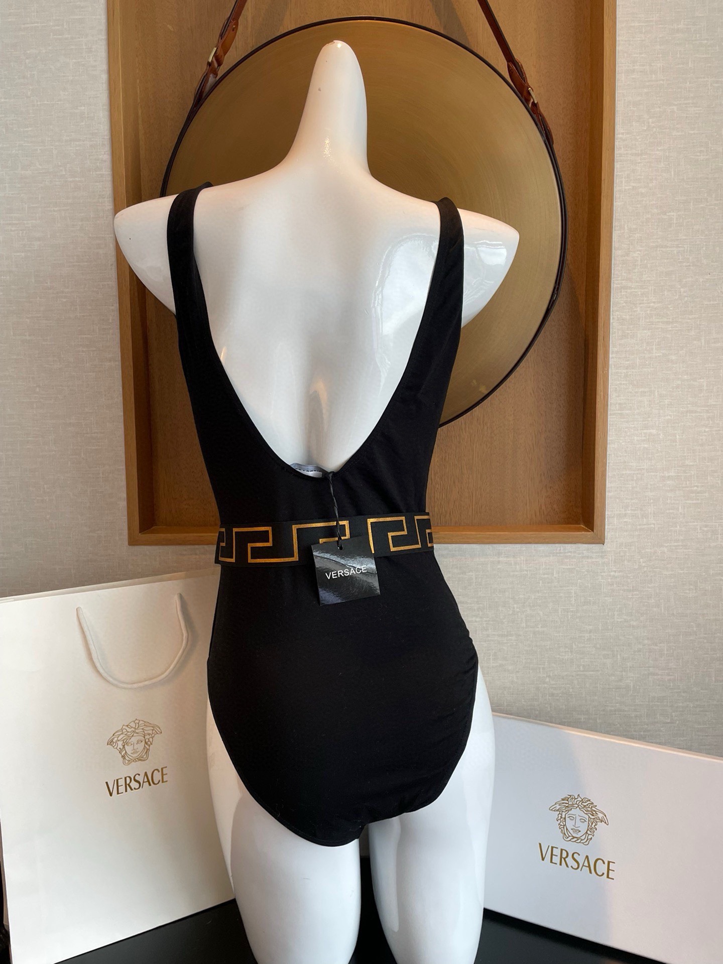 Bagsaaa Versace Swimsuit One Piece Black
