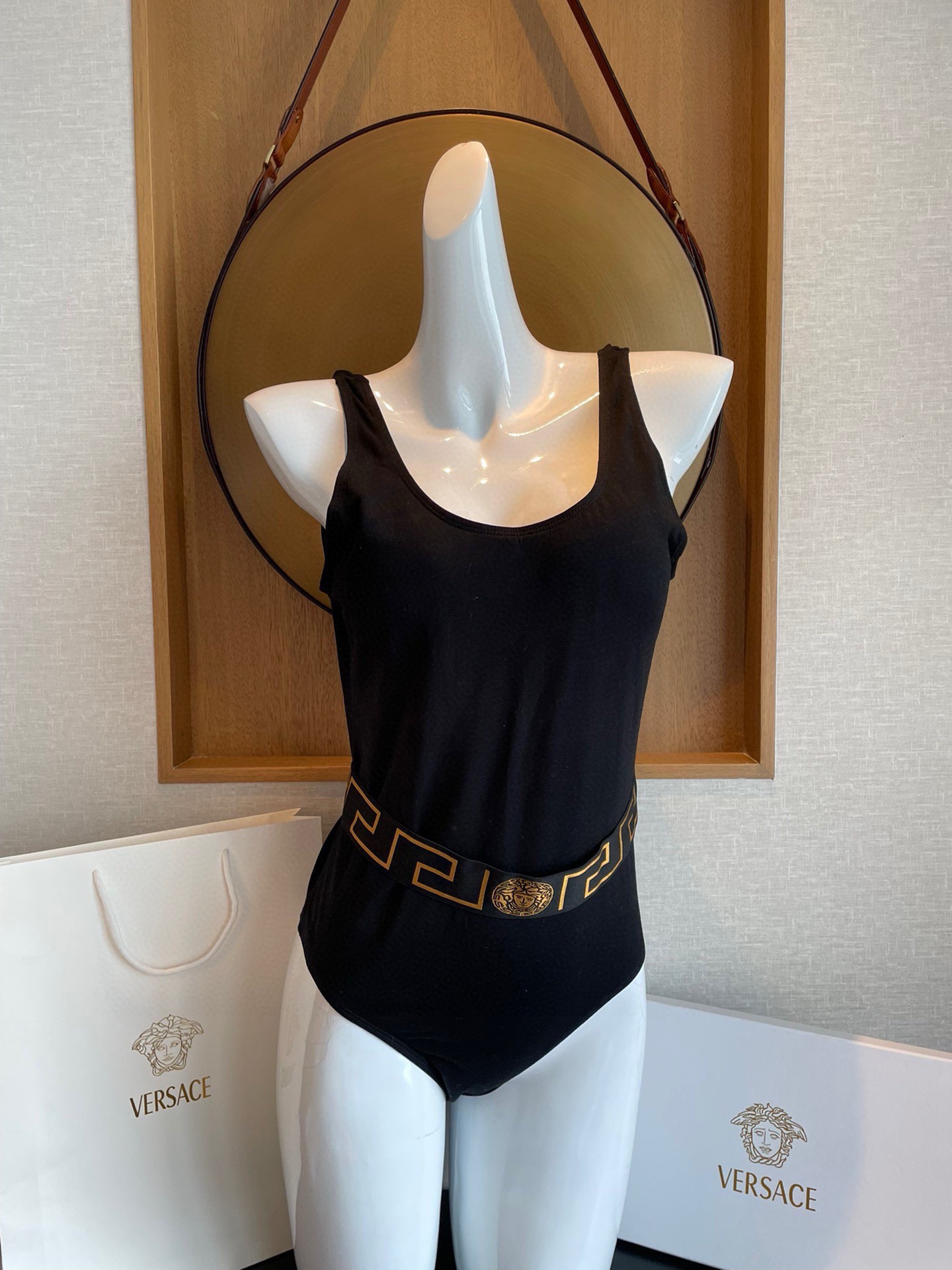 Bagsaaa Versace Swimsuit One Piece Black