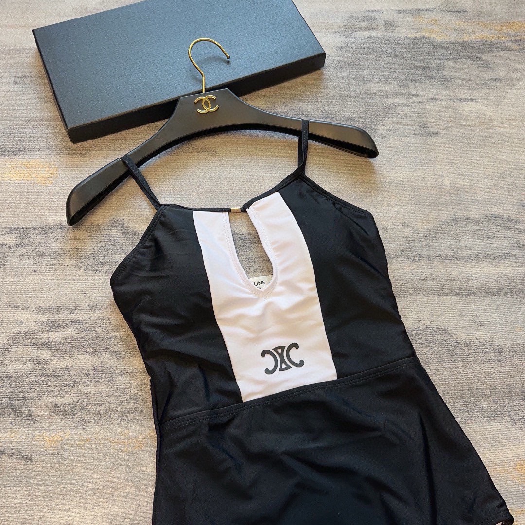 Bagsaaa Ce1i*e Swimsuit One Piece Black