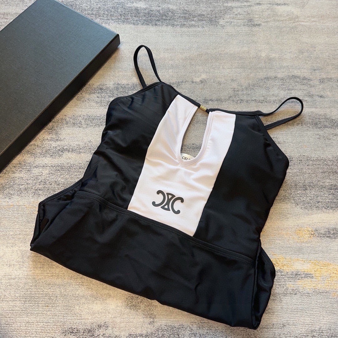 Bagsaaa Ce1i*e Swimsuit One Piece Black