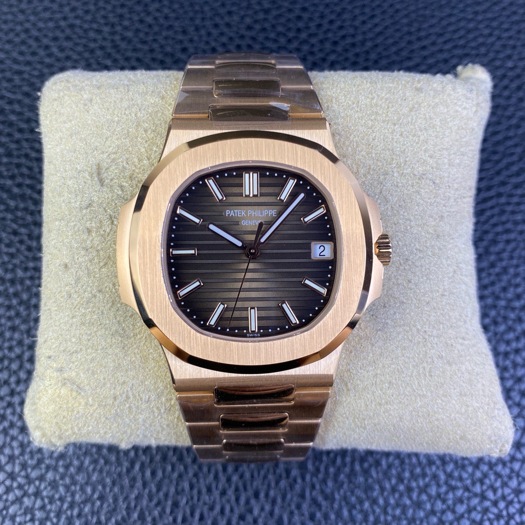 Bagsaaa Pat*k Phi1i*pe Nautilus Rose Gold Brown Dial Swiss