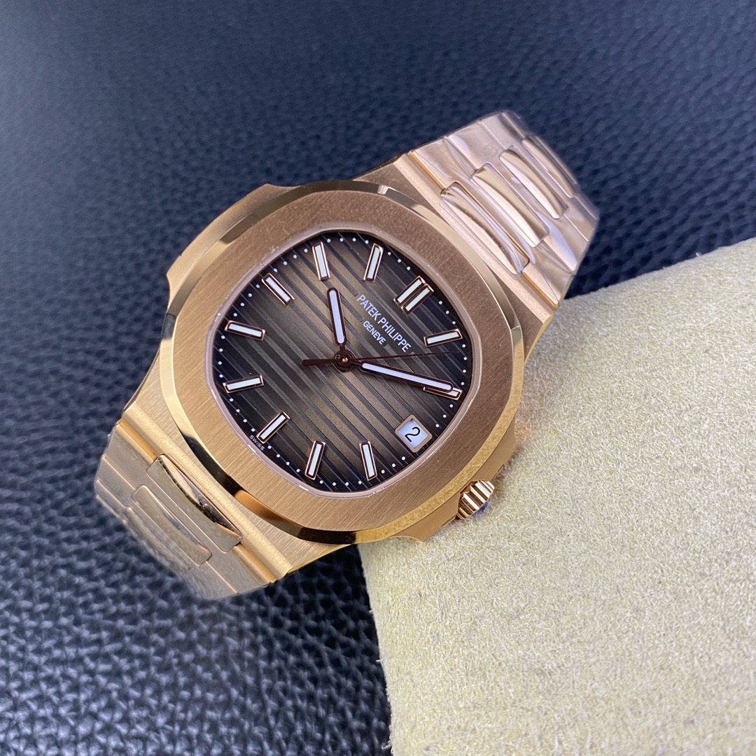 Bagsaaa Pat*k Phi1i*pe Nautilus Rose Gold Brown Dial Swiss