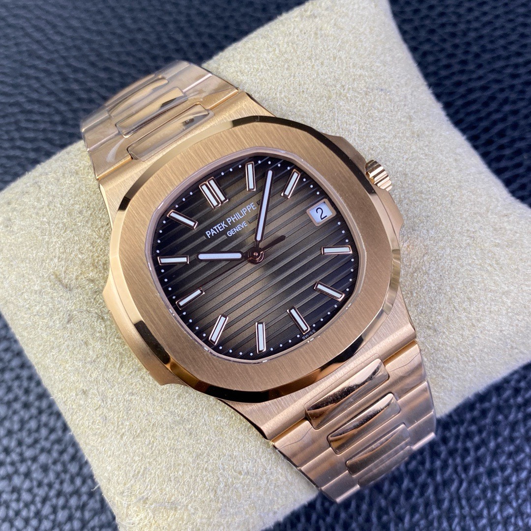 Bagsaaa Pat*k Phi1i*pe Nautilus Rose Gold Brown Dial Swiss