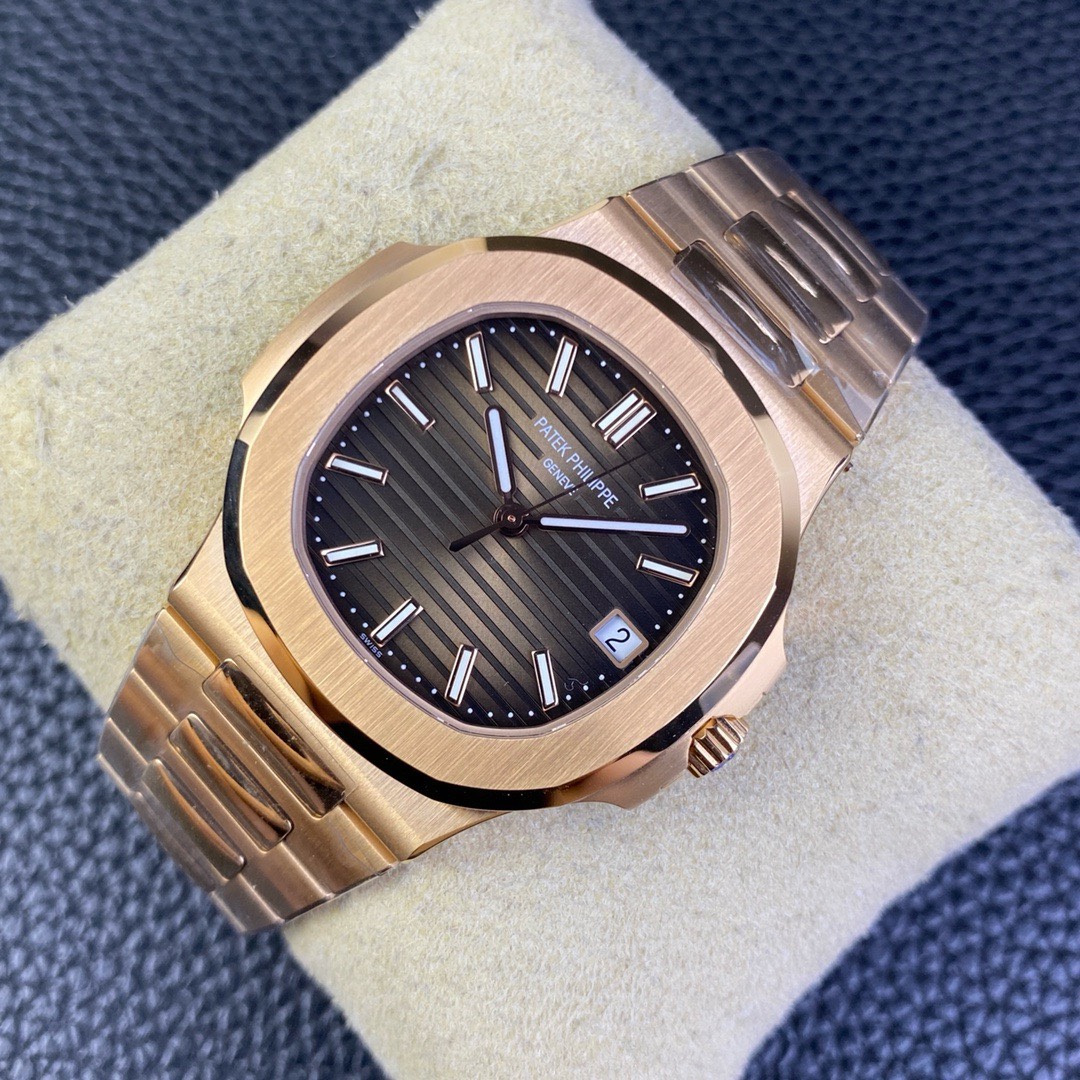 Bagsaaa Pat*k Phi1i*pe Nautilus Rose Gold Brown Dial Swiss