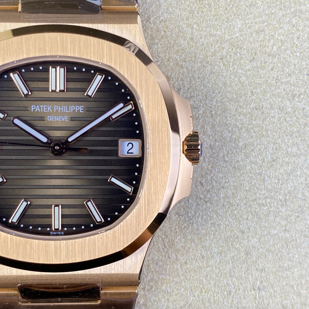 Bagsaaa Pat*k Phi1i*pe Nautilus Rose Gold Brown Dial Swiss
