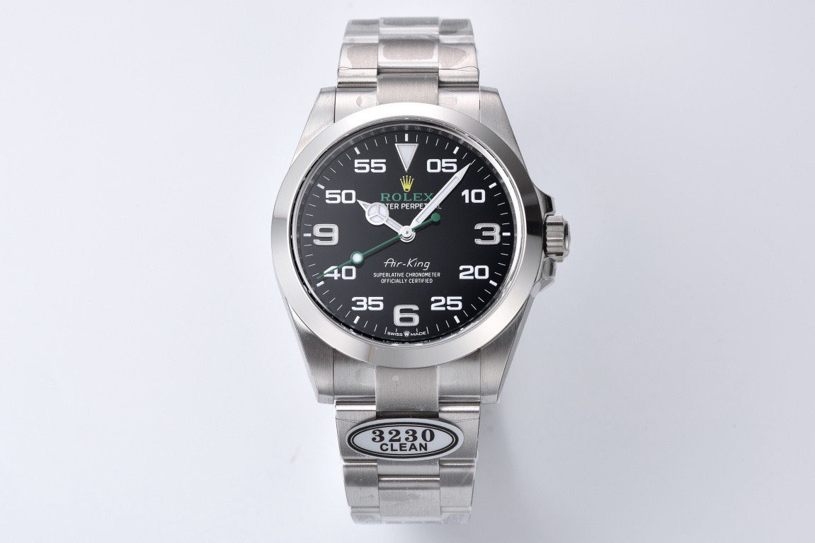 BAGSAAA R01ex AIR-KING 11 40MM SILVER - BLACK DIAL