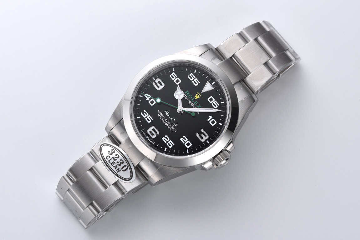 BAGSAAA R01ex AIR-KING 11 40MM SILVER - BLACK DIAL