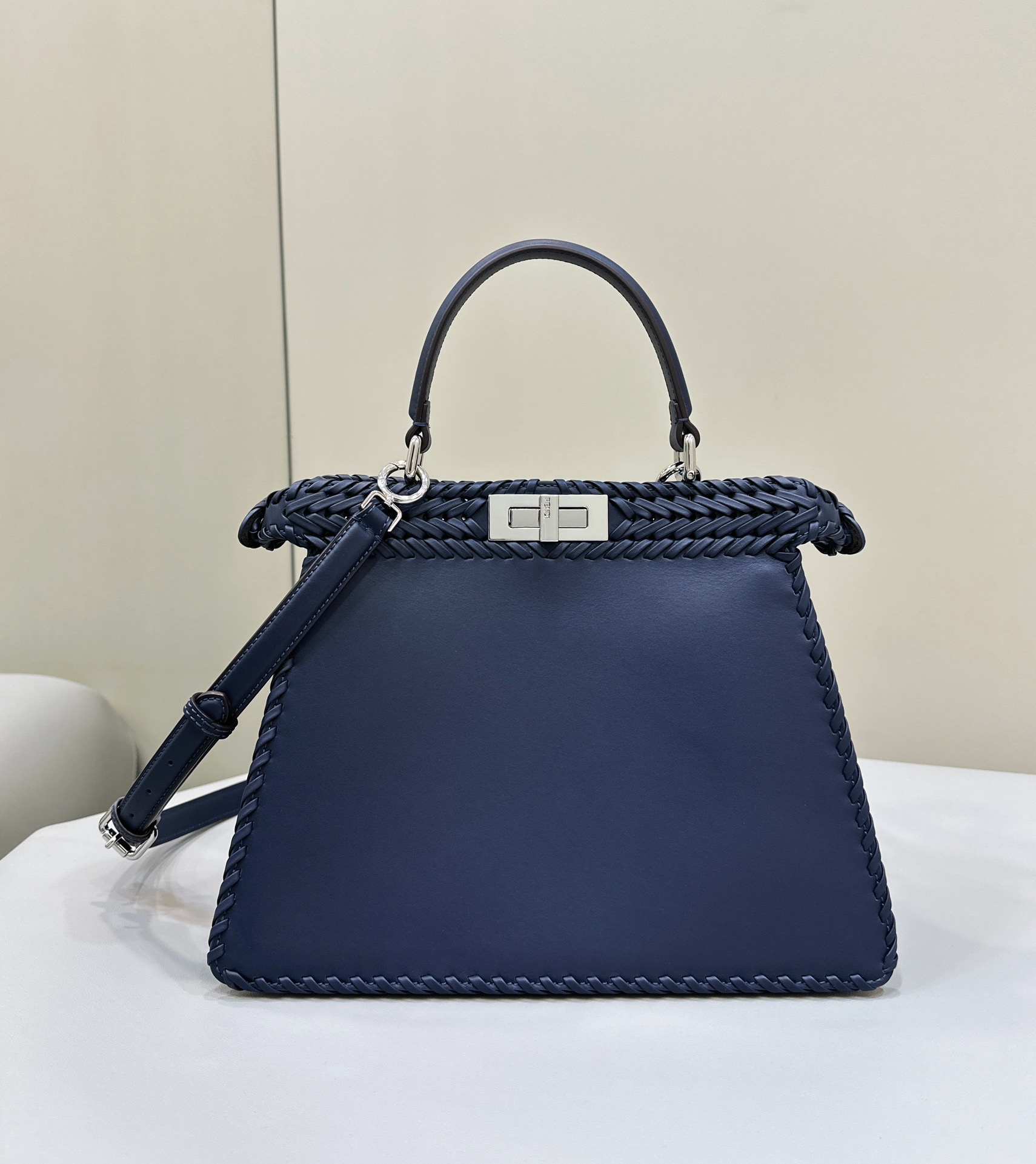 Bagsaaa F**di Peekaboo ISeeU Petite Blue - 33*12*25cm