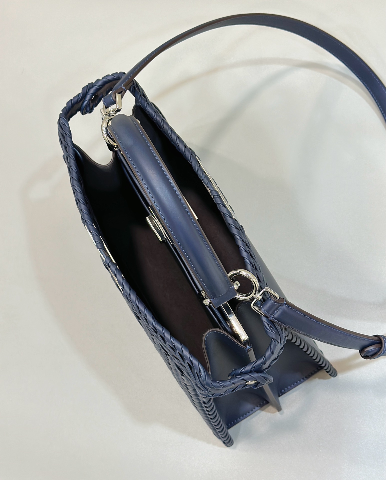 Bagsaaa F**di Peekaboo ISeeU Petite Blue - 33*12*25cm