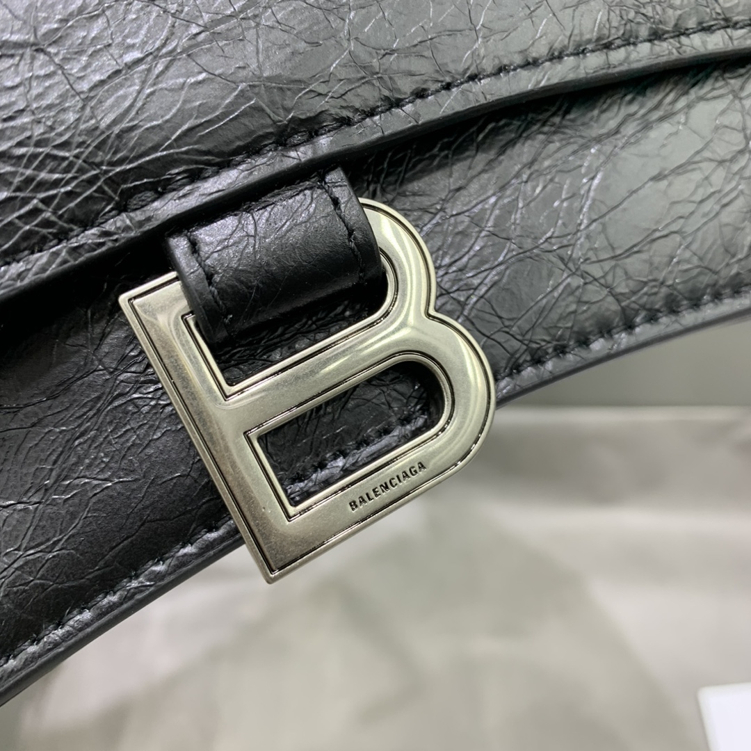 Bagsaaa Ba1en*iaga Crush Black Sling bag - 25*6*15cm