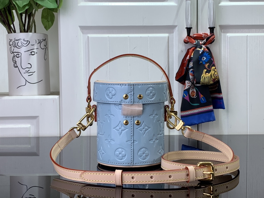 Bagsaaa L0vis Vvtt0n Astor Monogram Vernis Leather Blue - 12*14.2*12cm