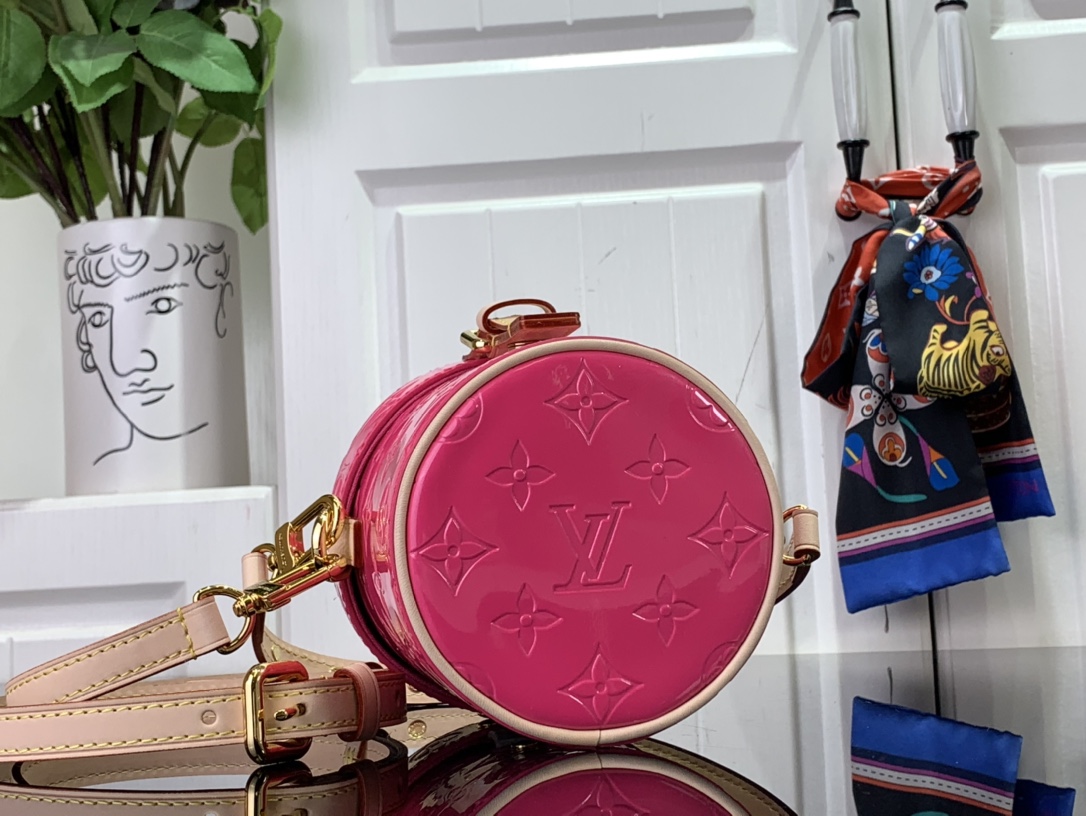 Bagsaaa L0vis Vvtt0n Astor Monogram Vernis Leather Pink - 12*14.2*12cm
