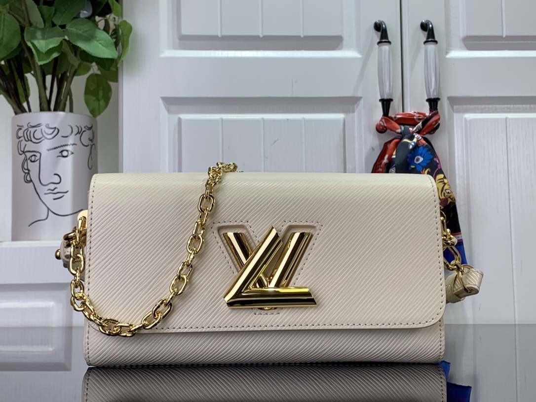 Bagsaaa L0vis Vvtt0n M24550 Twist West Epi Leather White - 23.5*12*7cm