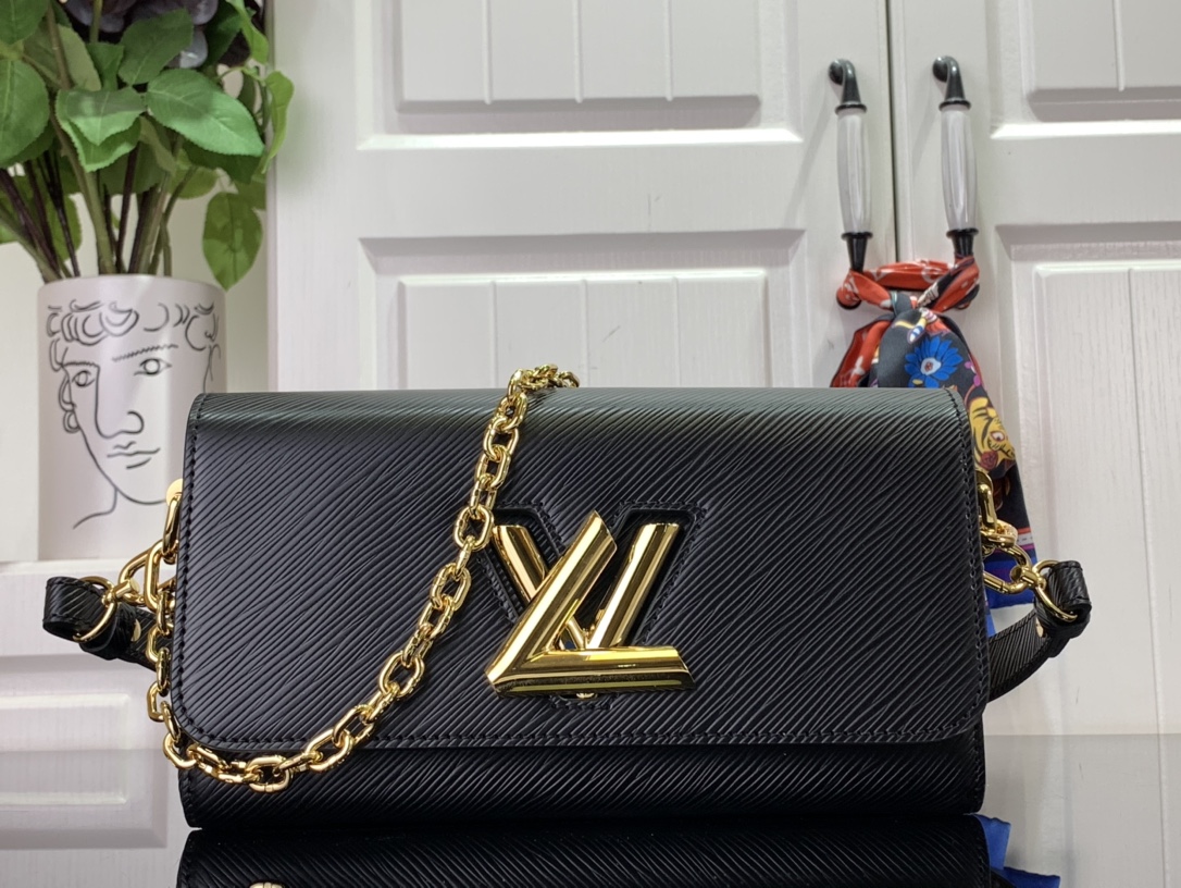 Bagsaaa L0vis Vvtt0n Twist West Epi Leather Black - 23.5*12*7cm