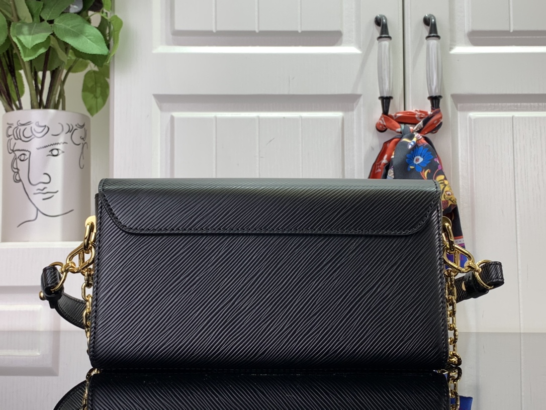 Bagsaaa L0vis Vvtt0n Twist West Epi Leather Black - 23.5*12*7cm