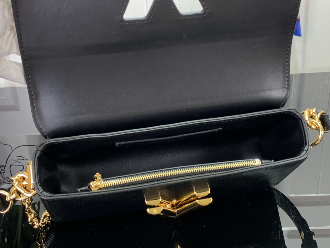 Bagsaaa L0vis Vvtt0n Twist West Epi Leather Black - 23.5*12*7cm
