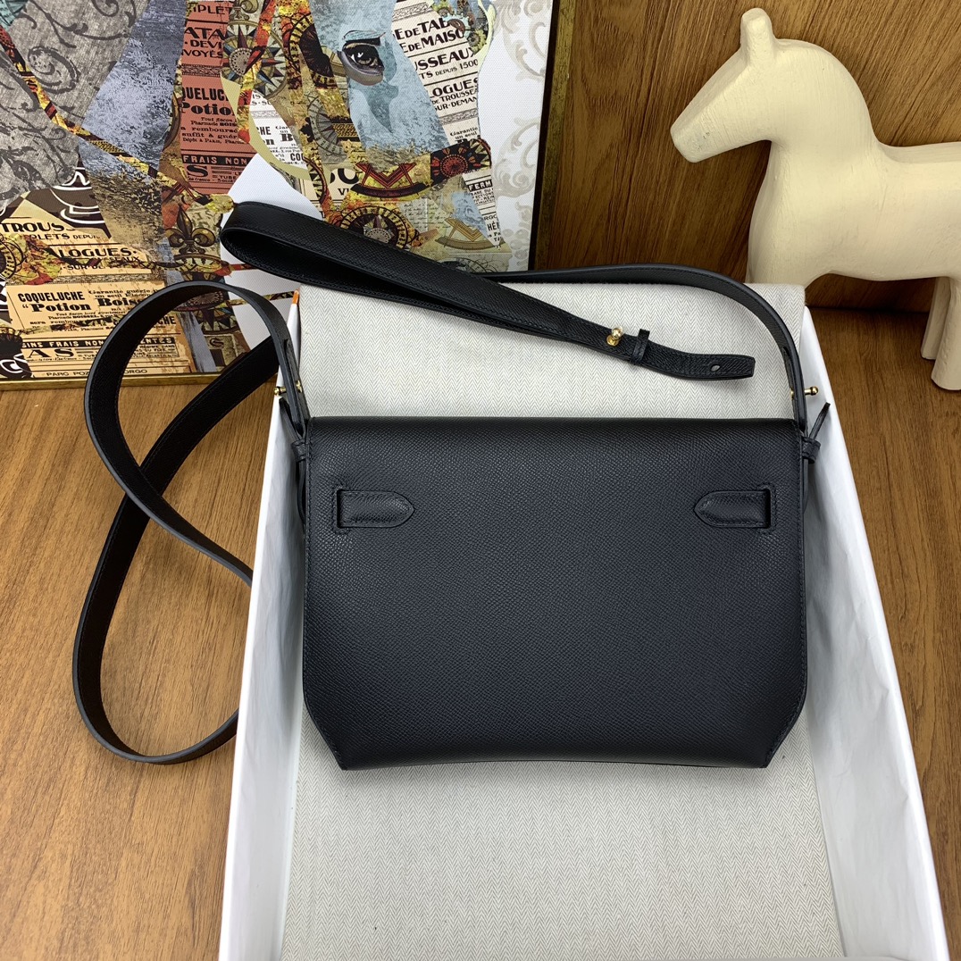 BAGSAAA H**me5 KELLY DEPECHES 25 POUCH BLACK