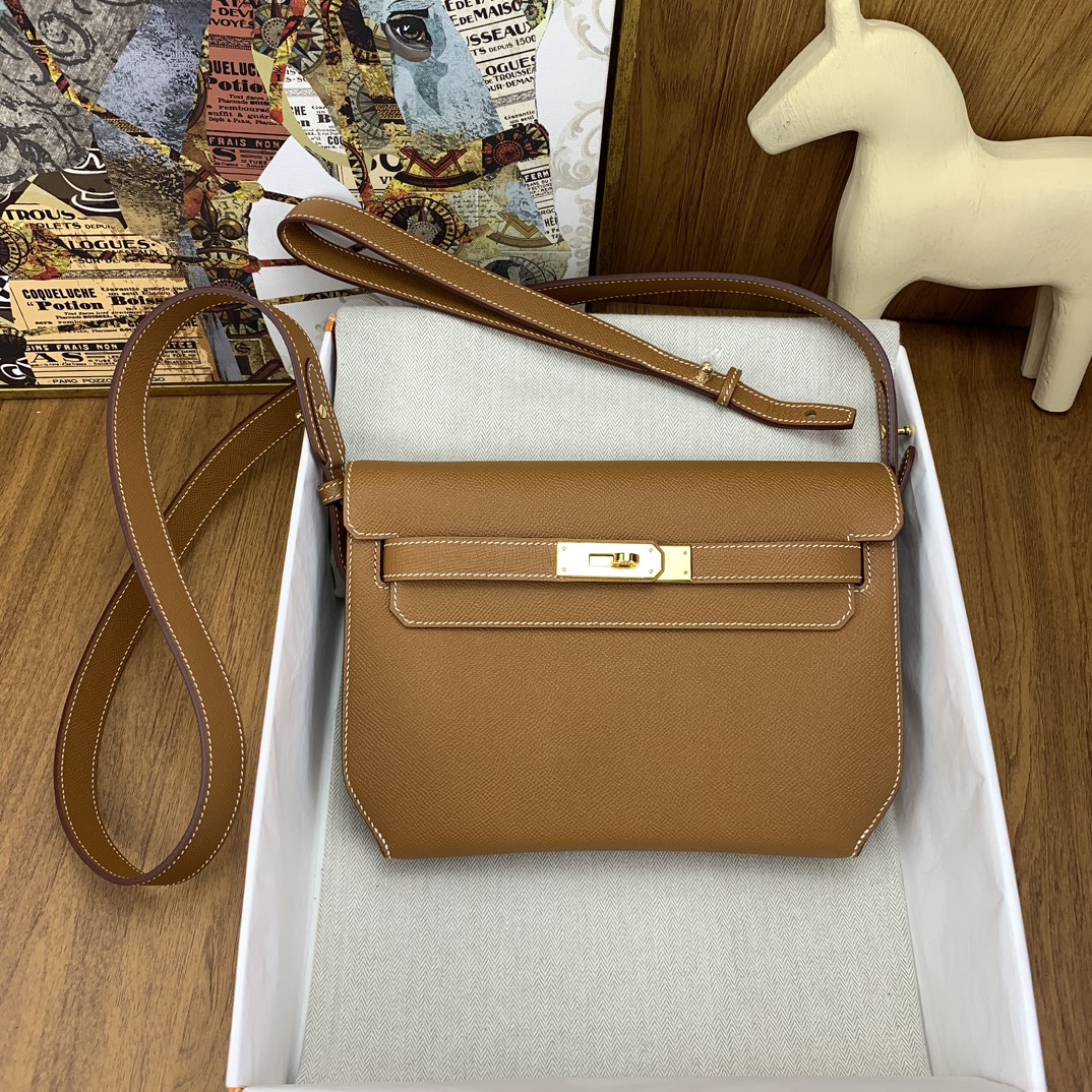 BAGSAAA H**me5 KELLY DEPECHES 25 POUCH BROWN