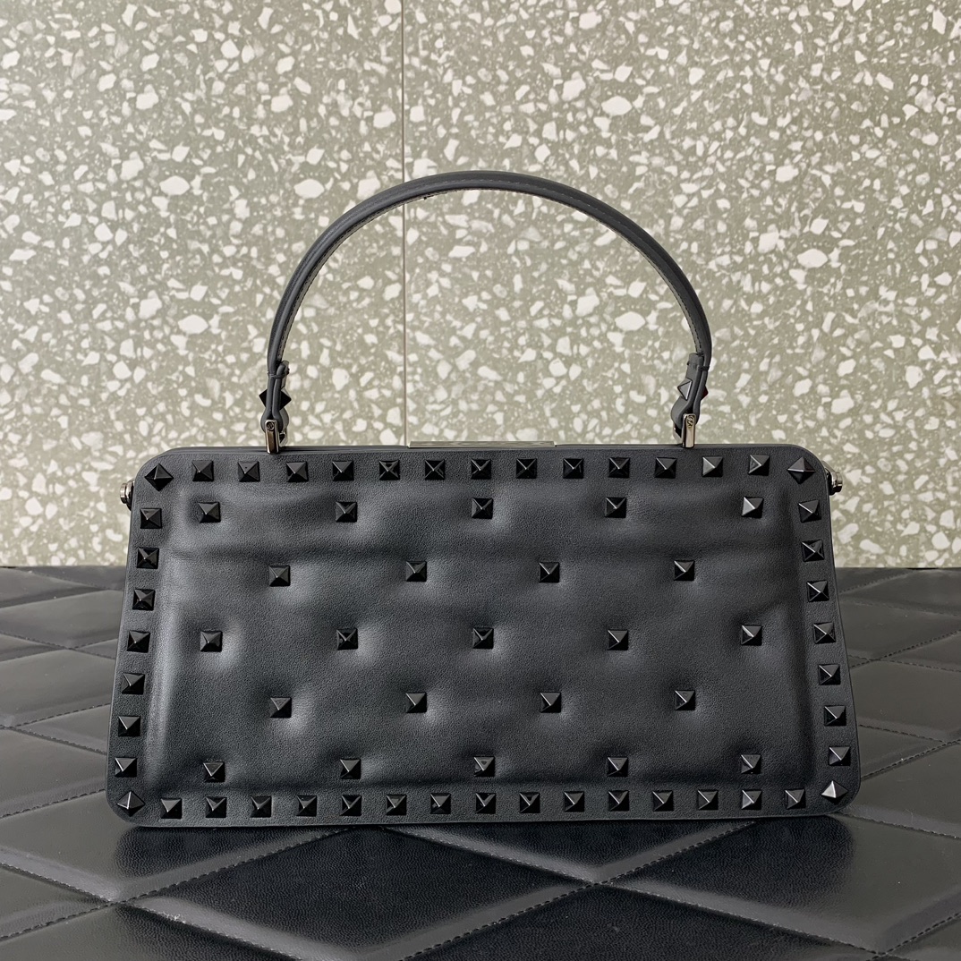 Bagsaaa Va1e*ntin0 Garavani Rockstud Padded Handbag - 28*14*8cm